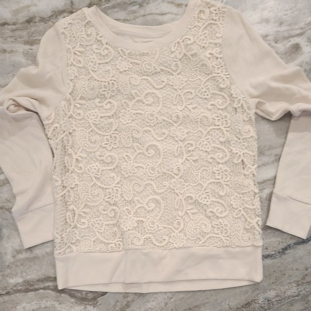Embellished White Sweatshirt